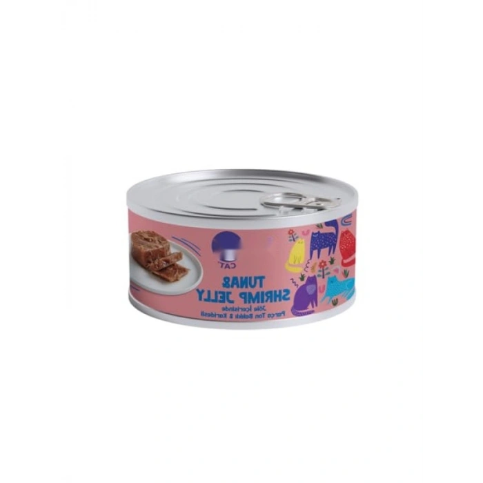Jöleli Ton Balıklı & Karidesli Islak Kedi Maması - 85 gr, 24lü Paket