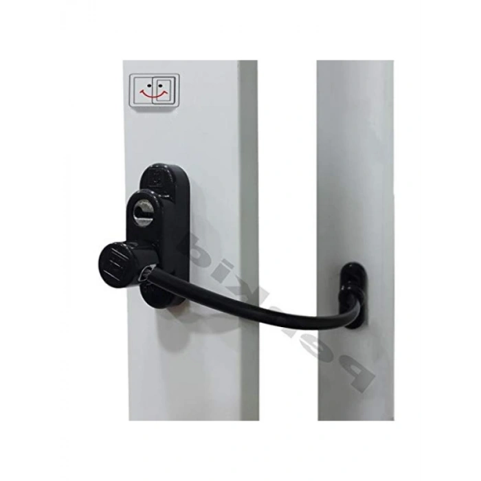 Kablolu Pvc Pencere Kilidi - 20 Cm, 500 Kg Güç Dayanıklılığı
