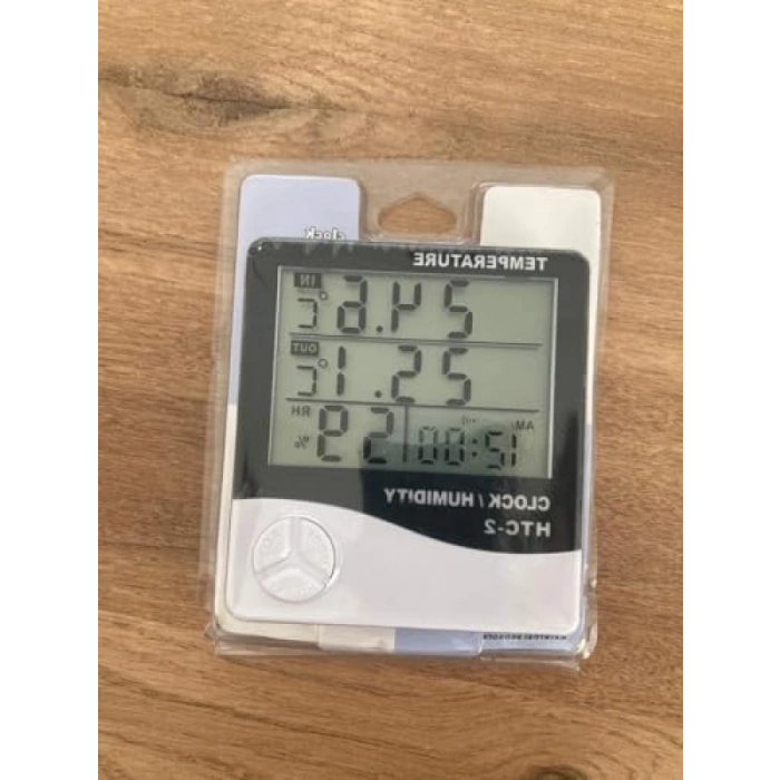 Kablolu Termometre ve Nem Ölçer, Geniş LCD Ekran