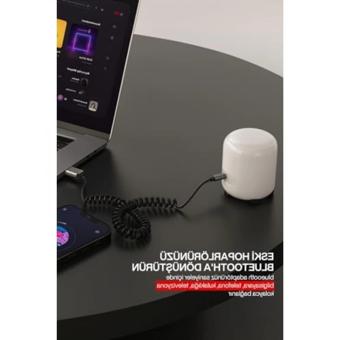Kablosuz Bluetooth AUX Araç Kiti - Bluetooth 5.3 Ses Adaptörü