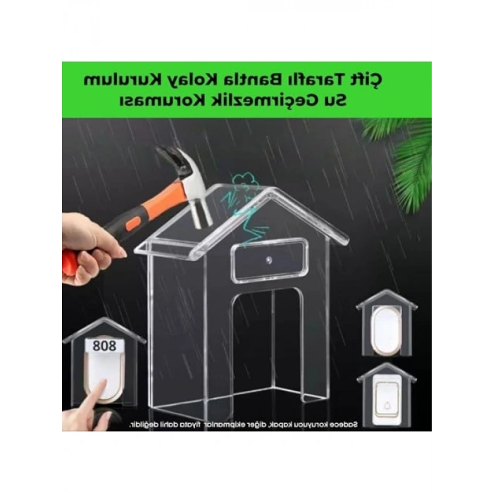 Kablosuz Kapı Zili Koruyucu Kapak - Su Geçirmez