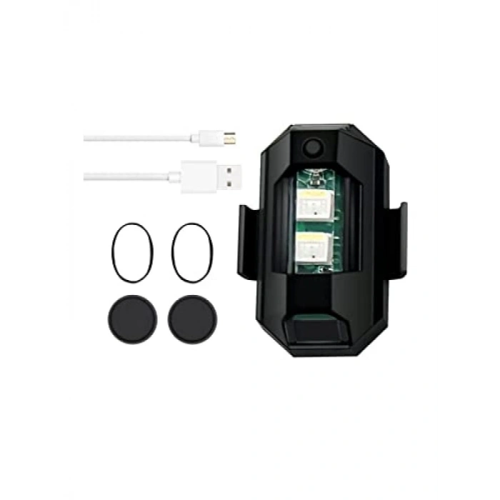 Kablosuz LED Anti Çarpışma Uyarı Işığı, 7 Renk ve 30 Mod Seçeneği