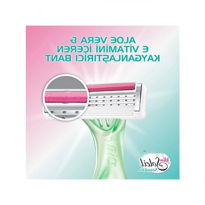 Kadın Tıraş Bıçağı 3lü Blister, Oynar Başlık ve Aloe Vera Şeridi
