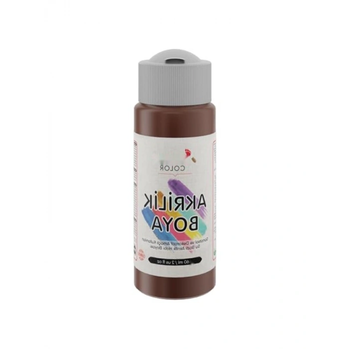 Kahverengi Akrilik Boya, 60 ml