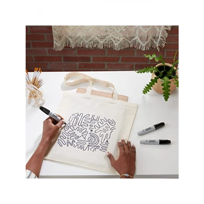 Kalıcı Marker - Kesik Uçlu, Siyah, 2li Paket