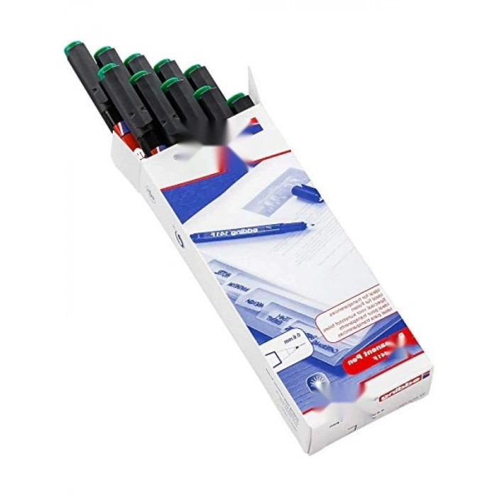Kalıcı Yeşil Asetat Kalemi - 10lu Set, 0.6 mm Yuvarlak Uç