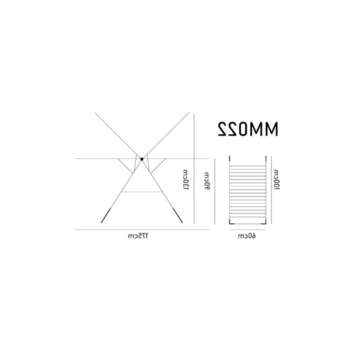 Kalın Borulu Çamaşır Kurutma Askılığı, Zemin Montajlı
