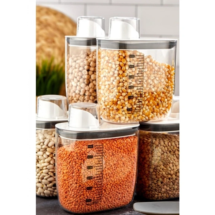 Kapaklı Vakumlu Erzak Saklama Kabı, 1300 ml, Sızdırmaz