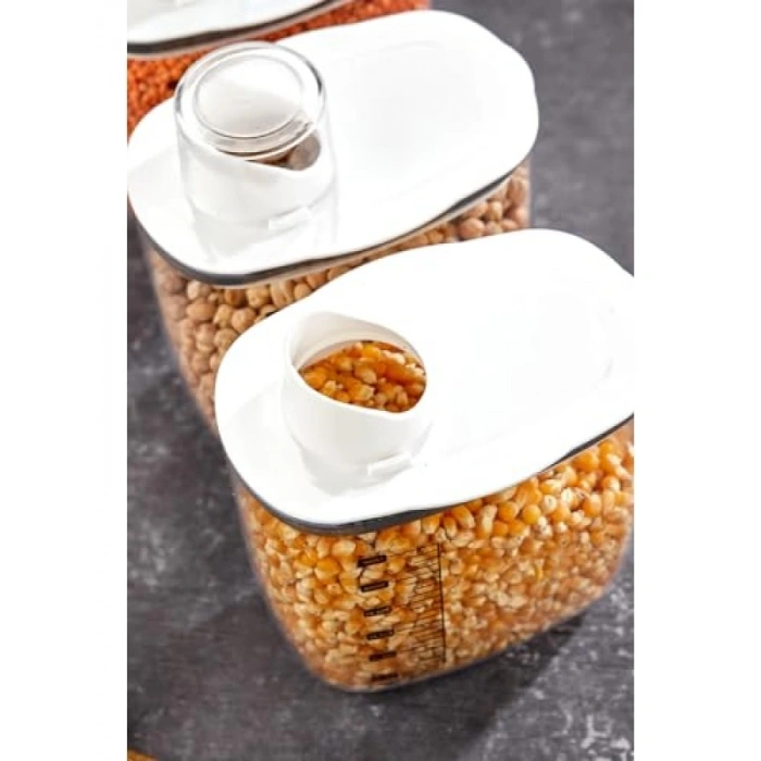 Kapaklı Vakumlu Erzak Saklama Kabı, 1300 ml, Sızdırmaz