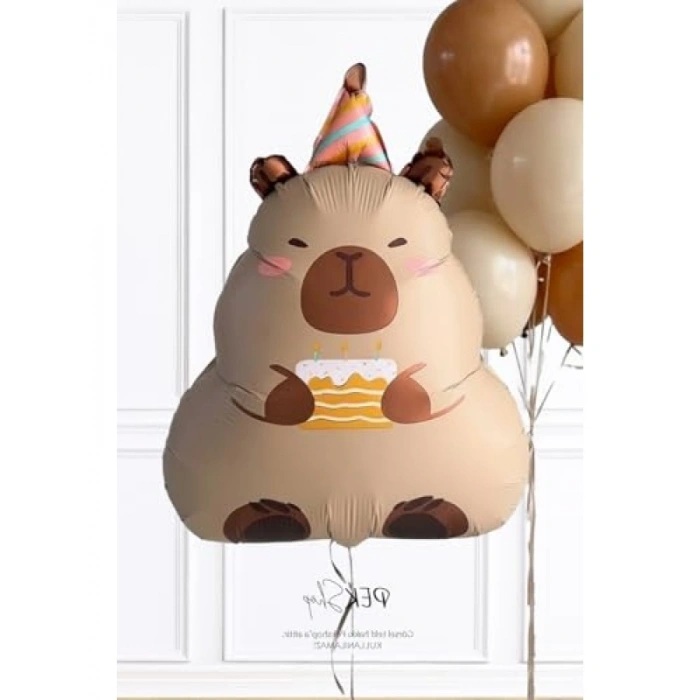 Kapibara Temalı Folyo Balon - Doğum Günü Süslemesi