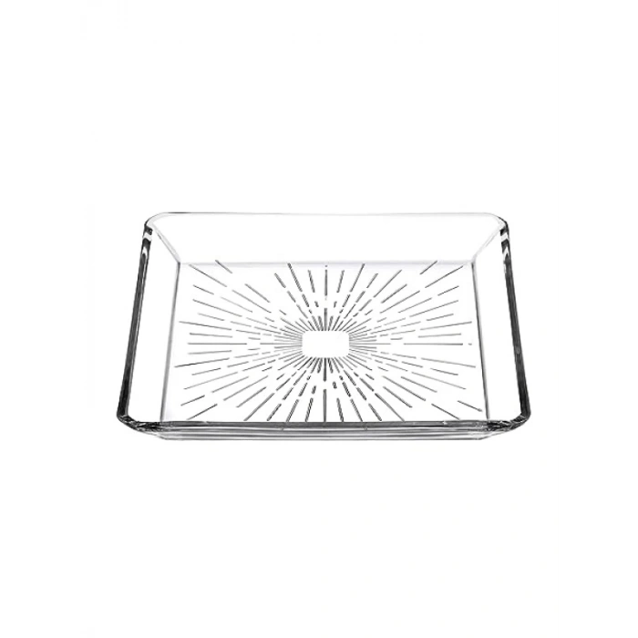 Kare Tatlı Tabağı - 2li Set, 15x15 cm Cam
