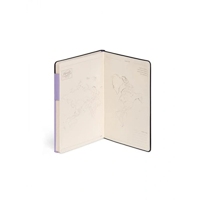 Kareli Not Defteri, 192 Sayfa, Yumuşak PU Cilt, 13 x 21 cm, Lavanta