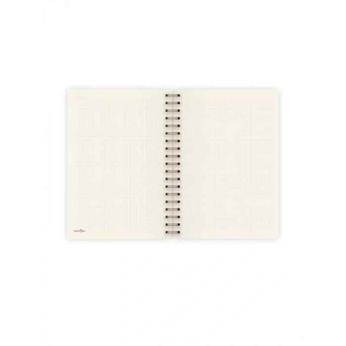 Kareli Spiralli Defter - 17x24 cm, Kırmızı