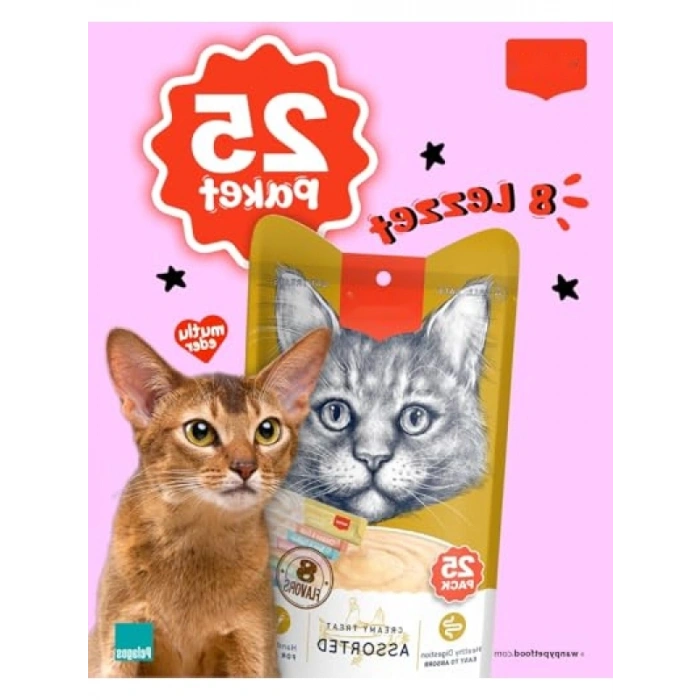 Karışık Sıvı Kedi Ödülleri - 25 Adet (14 gr)