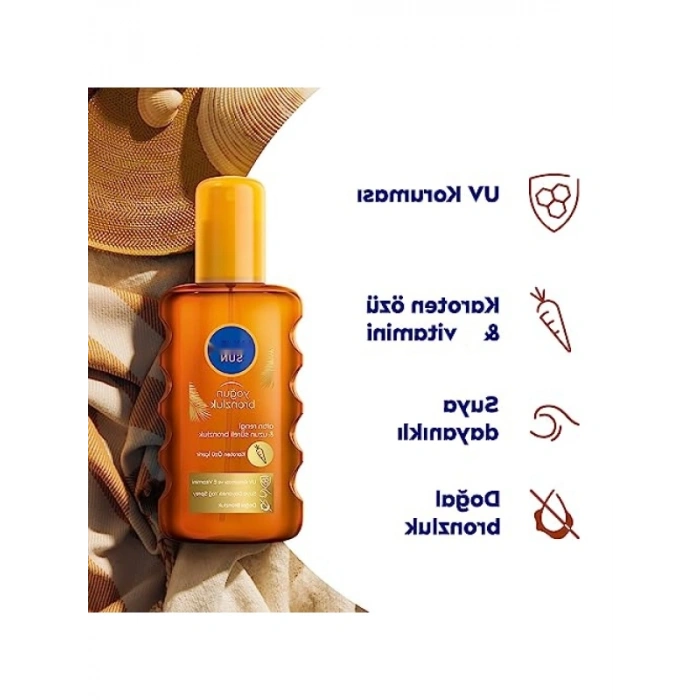 Karoten Özlü Yoğun Bronzlaştırıcı Güneş Vücut Spreyi - 200 ml, SPF6