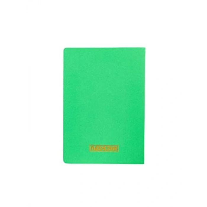 Karton Kapaklı İplik Dikişli Defter - 17x24 cm, Düz Yaprak, Yeşil