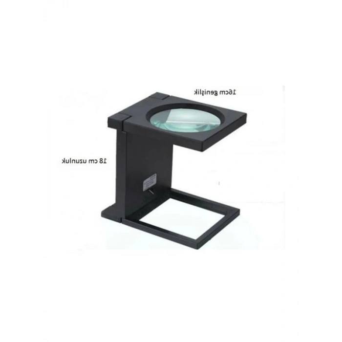 Katlanabilir Masa Üstü Büyüteç - 16 cm Lens, 3 LED Işık