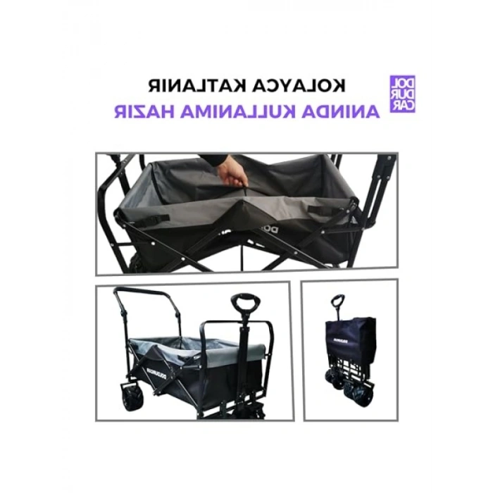Katlanabilir Plaj ve Kamp Arabası, 100 kg Taşıma Kapasitesi