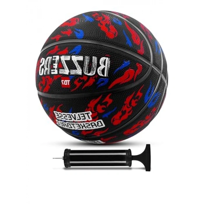 Kauçuk Basketbol Topu - 7 Numara, Grafiti Desenli