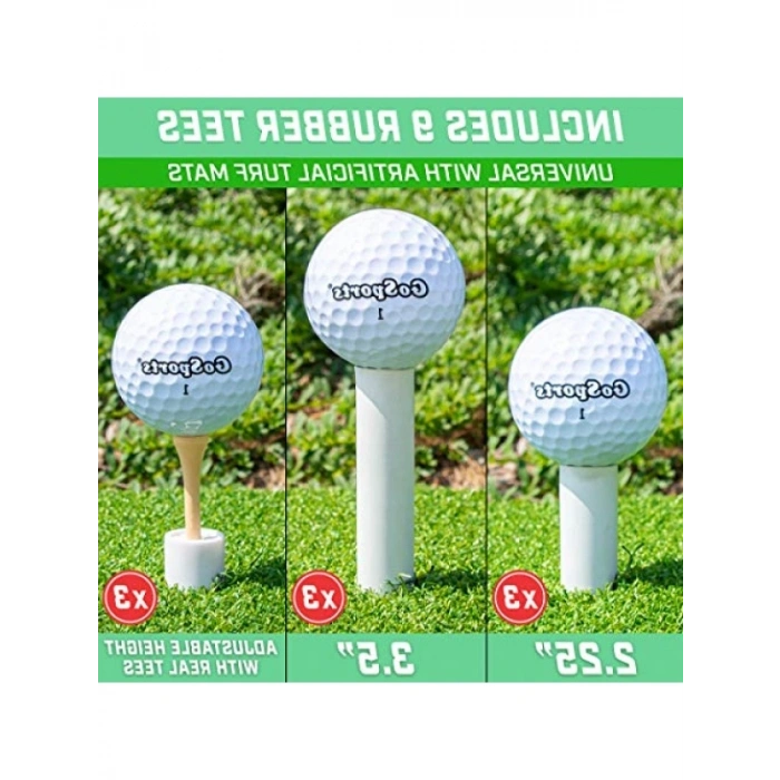 Kauçuk Golf Tişörtleri - 9lu Paket, Farklı Boyutlar