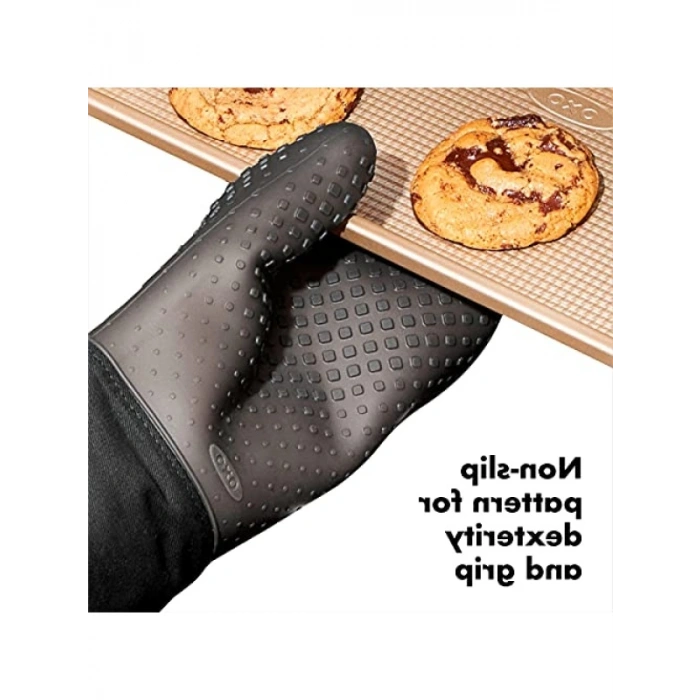 Kaymaz Silikon Fırın Eldiveni - Uzun Koruma ve Kolay Temizlik