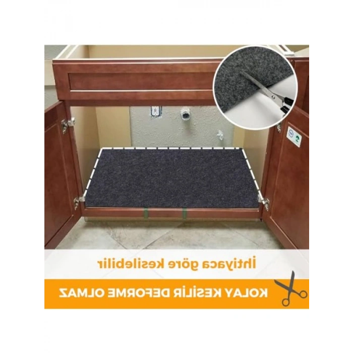 Kaymaz Tabanlı Sıvı Geçirmez Lavabo Altı Matı (60x76 cm)