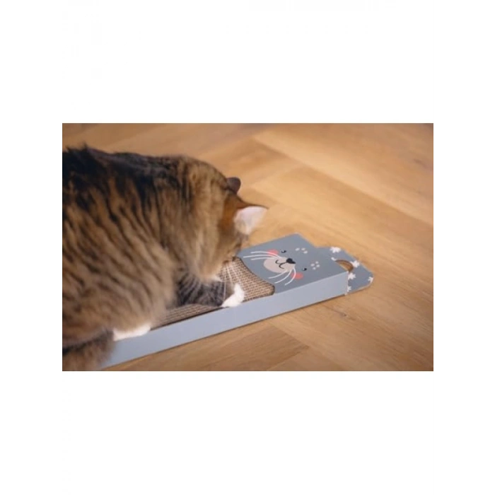 Kedi Karton Tırmalama - Mavi Renk 45 cm Uzunluk