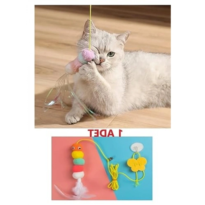 Kedi Oyun Oltası - Yapışkanlı Renkli Oyuncak