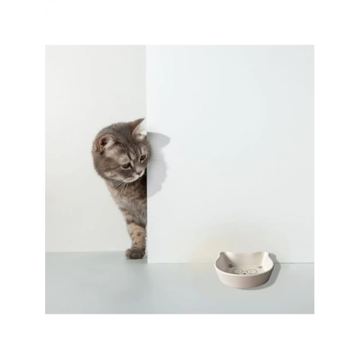 Kedi Şeklinde Seramik Ödül Kabı - 200 ml Kapasiteli