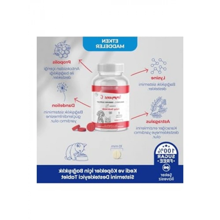 Kedi ve Köpekler İçin 75 Tablet (Immune +C)