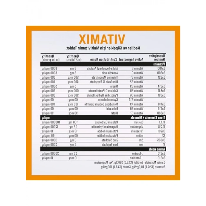 Kedi ve Köpekler İçin Multivitamin ve Mineral Desteği - 75 Tablet