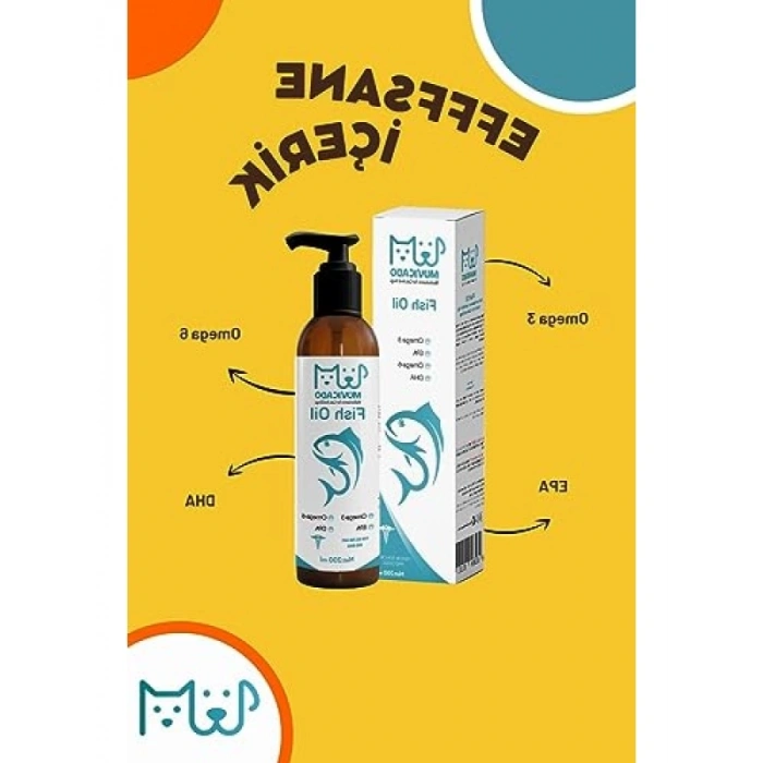 Kedi ve Köpekler İçin Omega 3 ve 6 Balık Yağı (200 ML)
