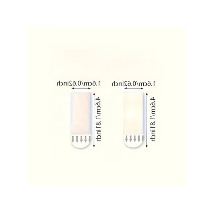 Kendinden Yapışkanlı Beyaz Cırt Cırt Bant, 4 Çift, Güçlü Yapışma