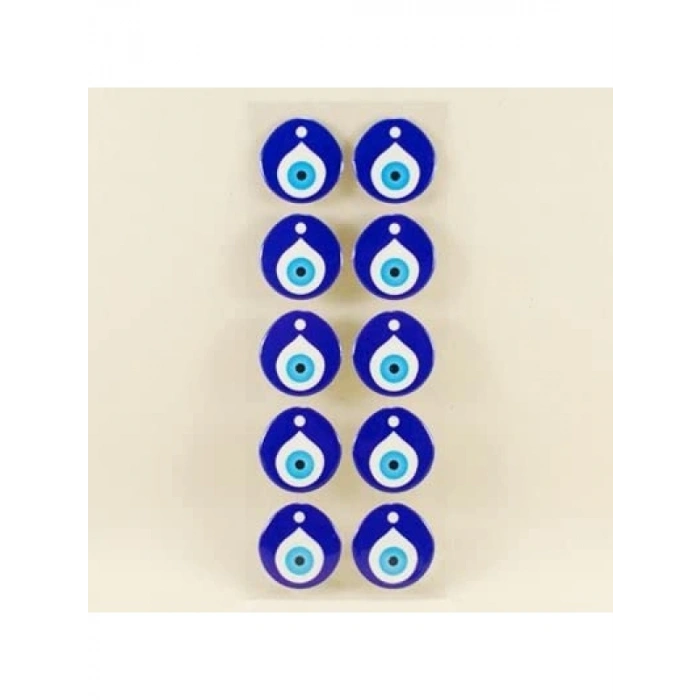 Kendinden Yapışkanlı Nazar Boncuğu Sticker - 10 Adet 2.8 cm X 2.9 cm