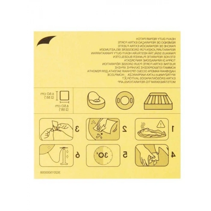 Kendinden Yapışkanlı Onarım Yamaları - 10 Adet, 6,5 x 6,5 cm