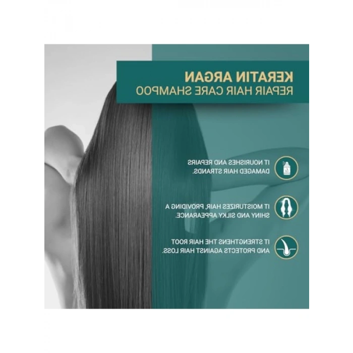 Keratin & Argan Onarıcı Şampuan - 300 ml - Yıpranmış Saçlar İçin