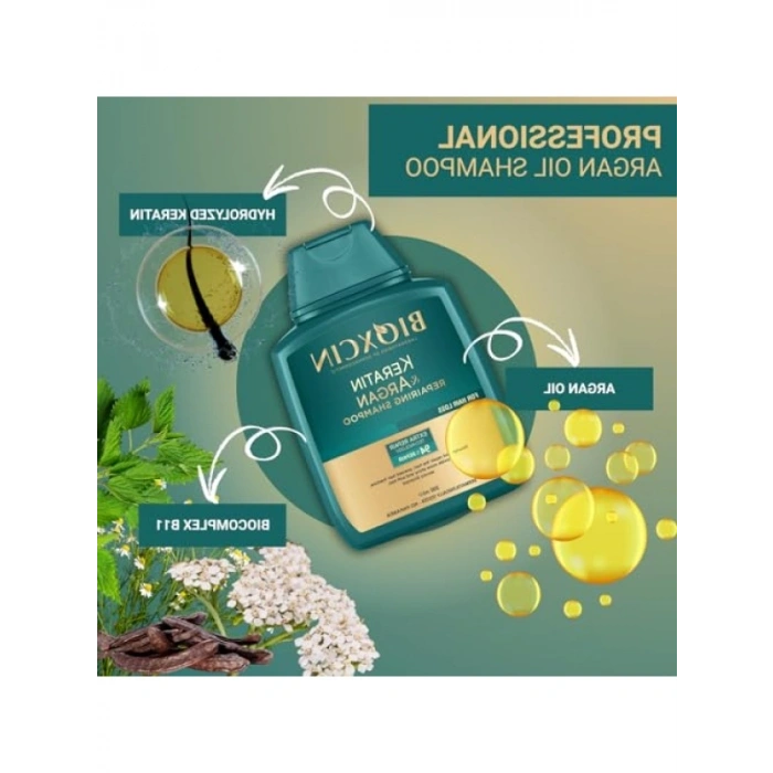 Keratin & Argan Onarıcı Şampuan - 300 ml - Yıpranmış Saçlar İçin