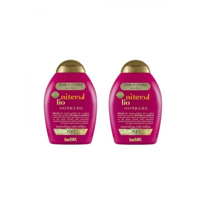 Keratin ve Argan Yağlı Saç Güçlendirici Şampuan, 385 ml, İki Paket