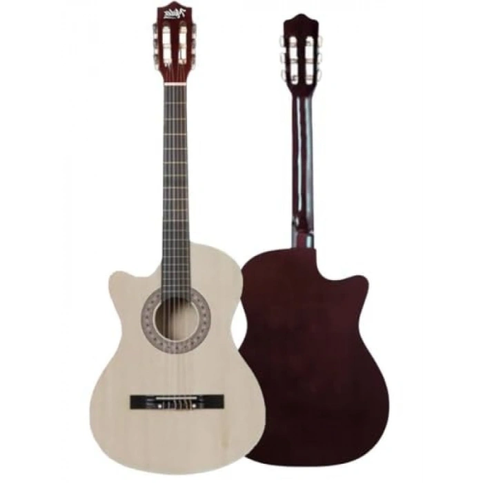 Kesik Klasik Gitar Seti - 4/4 Yetişkin Boy, Doğal Renk