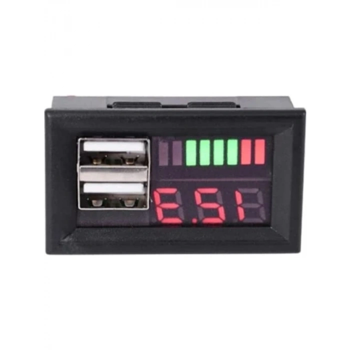 Kırmızı LED Dijital Ekran Voltmetre - 12V DC