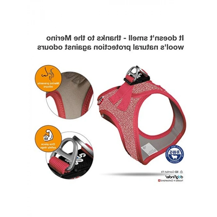 Kırmızı Merino Yünü Göğüs Tasması, 2XS