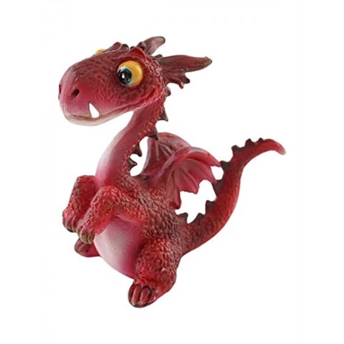 Kırmızı Minyatür Peri Bahçesi ve Teraryum Mini Ejderha Heykeli - 5 cm