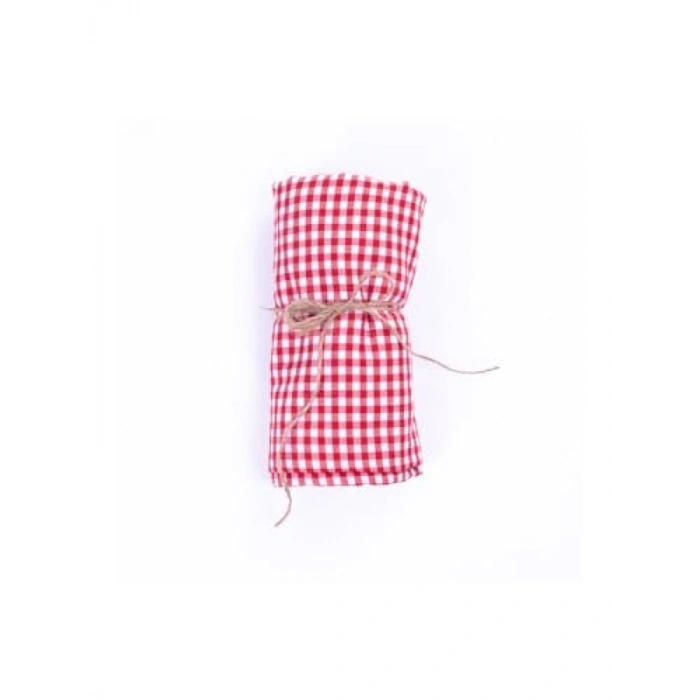 Kırmızı Pötikare Masa Örtüsü - 75x75 cm, Piknik ve Sofra İçin Uygun