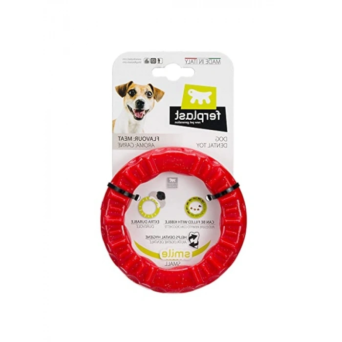 Kırmızı Renkli Smile S Köpek Yüzüğü Oyuncağı