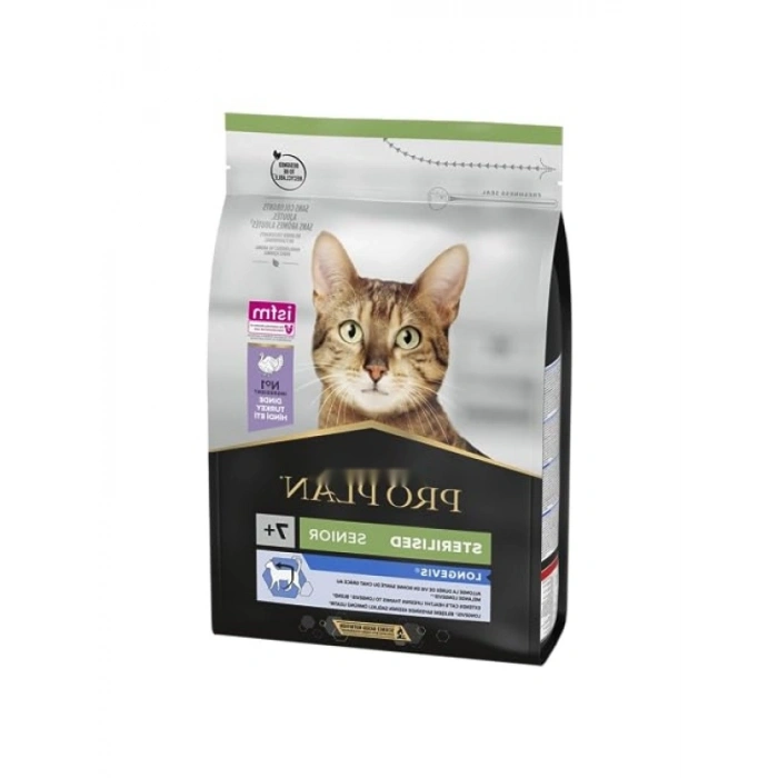 Kısırlaştırılmış Kediler İçin Hindili Kuru Mama - 3 kg