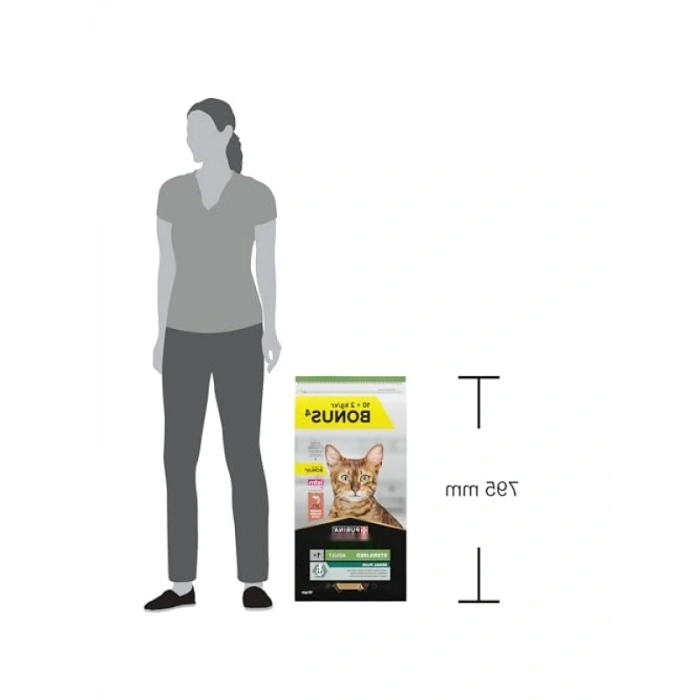 Kısırlaştırılmış Kediler için Somonlu Kuru Mama 10 kg +2 kg Hediye