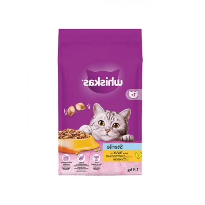 Kısırlaştırılmış Kediler için Tavuklu Mama 1.4 Kg