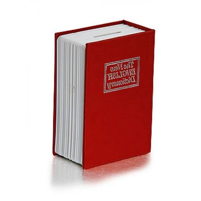 Kitap Görünümlü Gizli Kumbara, Bordo, Büyük