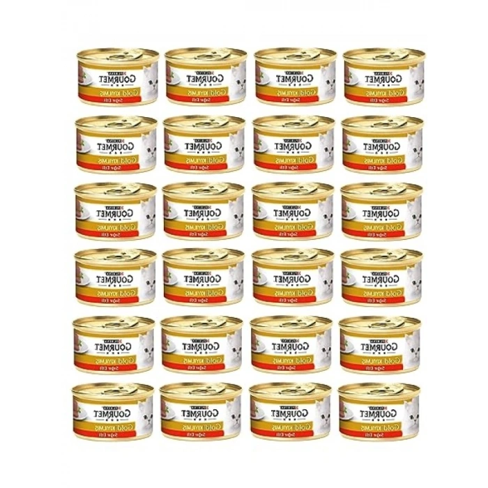 Kıyılmış Sığır Etli Yaş Kedi Maması, 24 x 85 gr