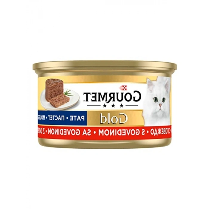 Kıyılmış Sığır Etli Yaş Kedi Maması, 85 g, Yetişkin Kediler İçin
